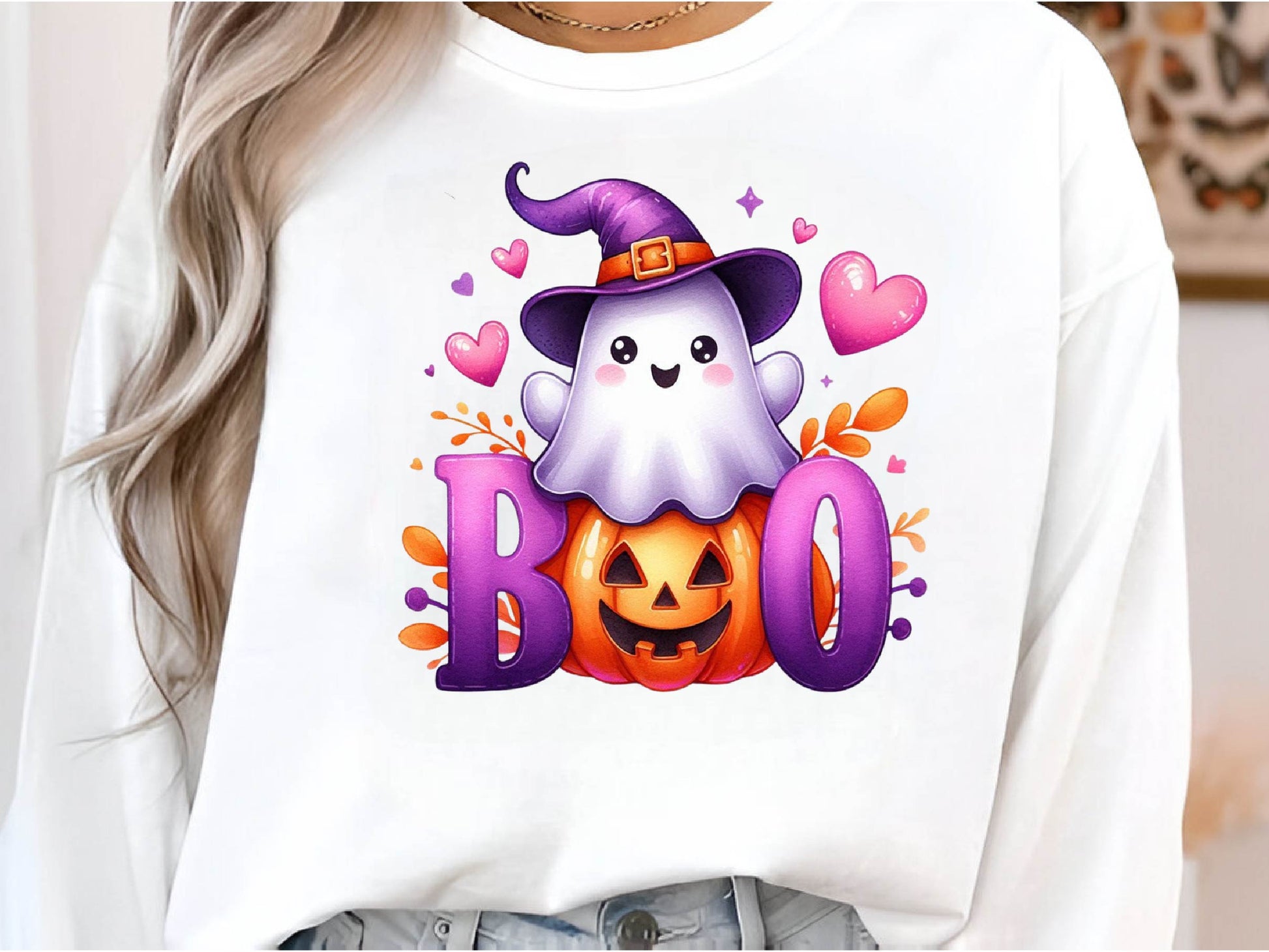 Halloween Boo Cute Ghost Pumpkin Witch Clipart Bundle - CraftNest - Digital Crafting and Art