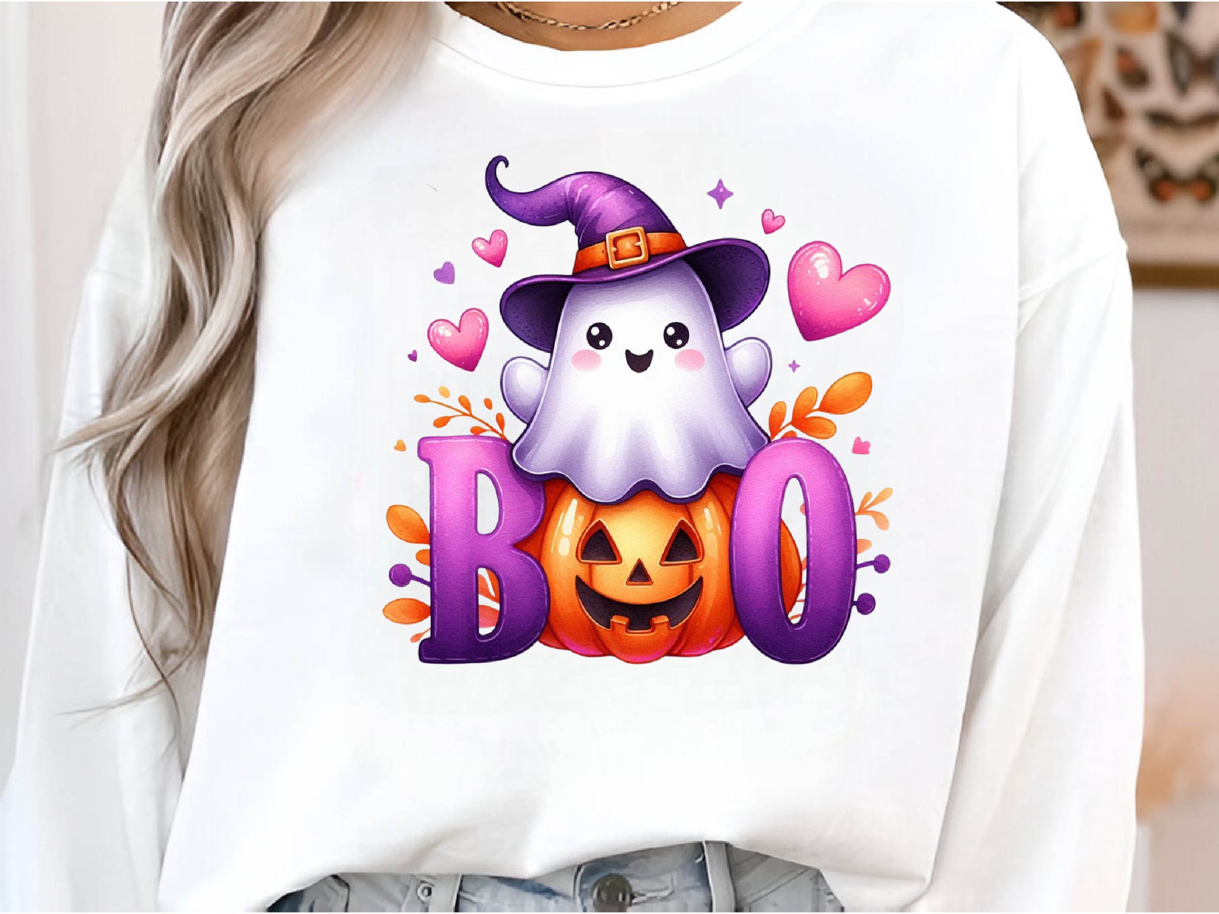Halloween Boo Cute Ghost Pumpkin Witch Clipart Bundle - CraftNest - Digital Crafting and Art