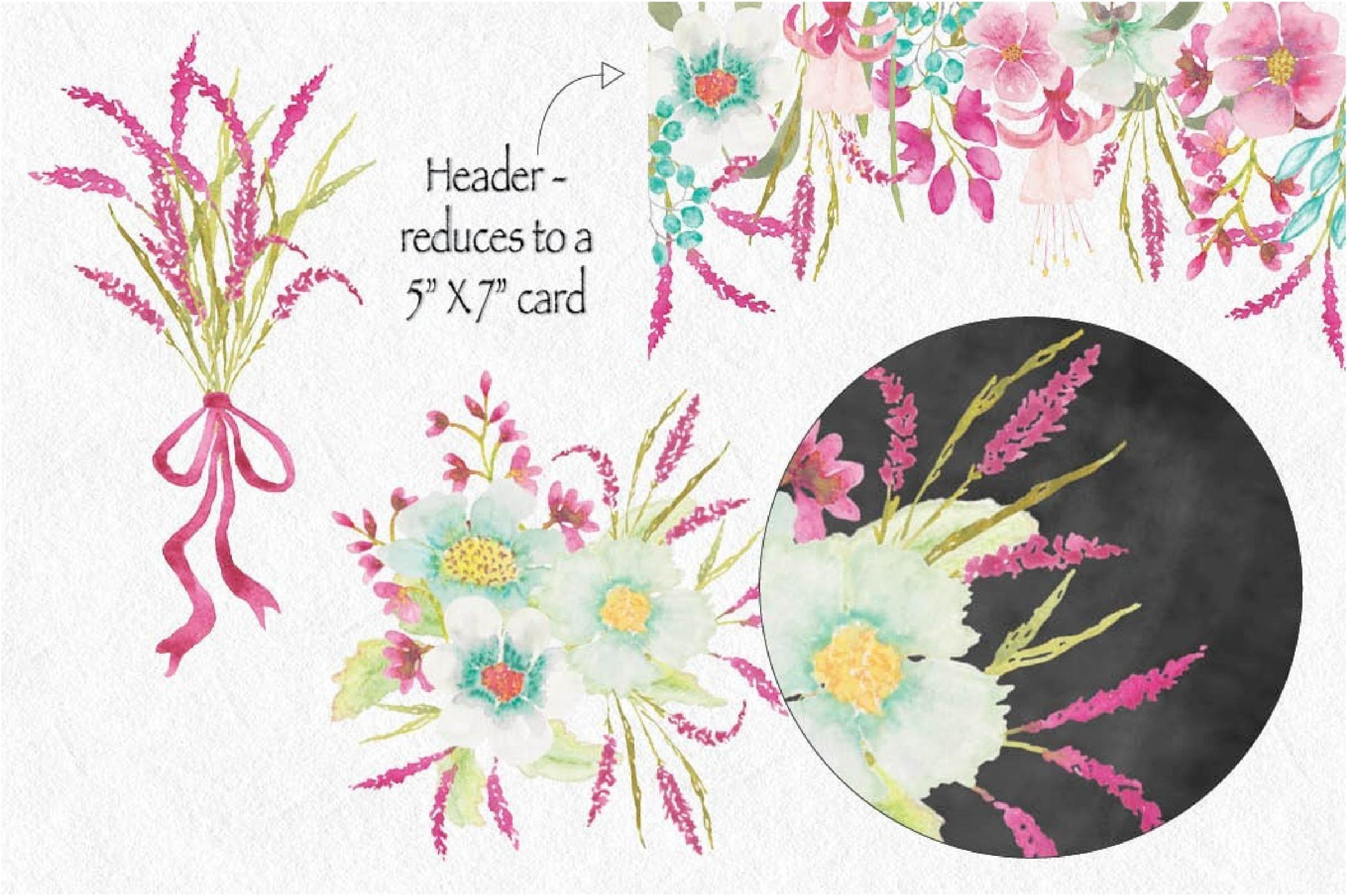 Pink Veronica Clip Art Pack Clipart Bundle - CraftNest - Digital Crafting and Art