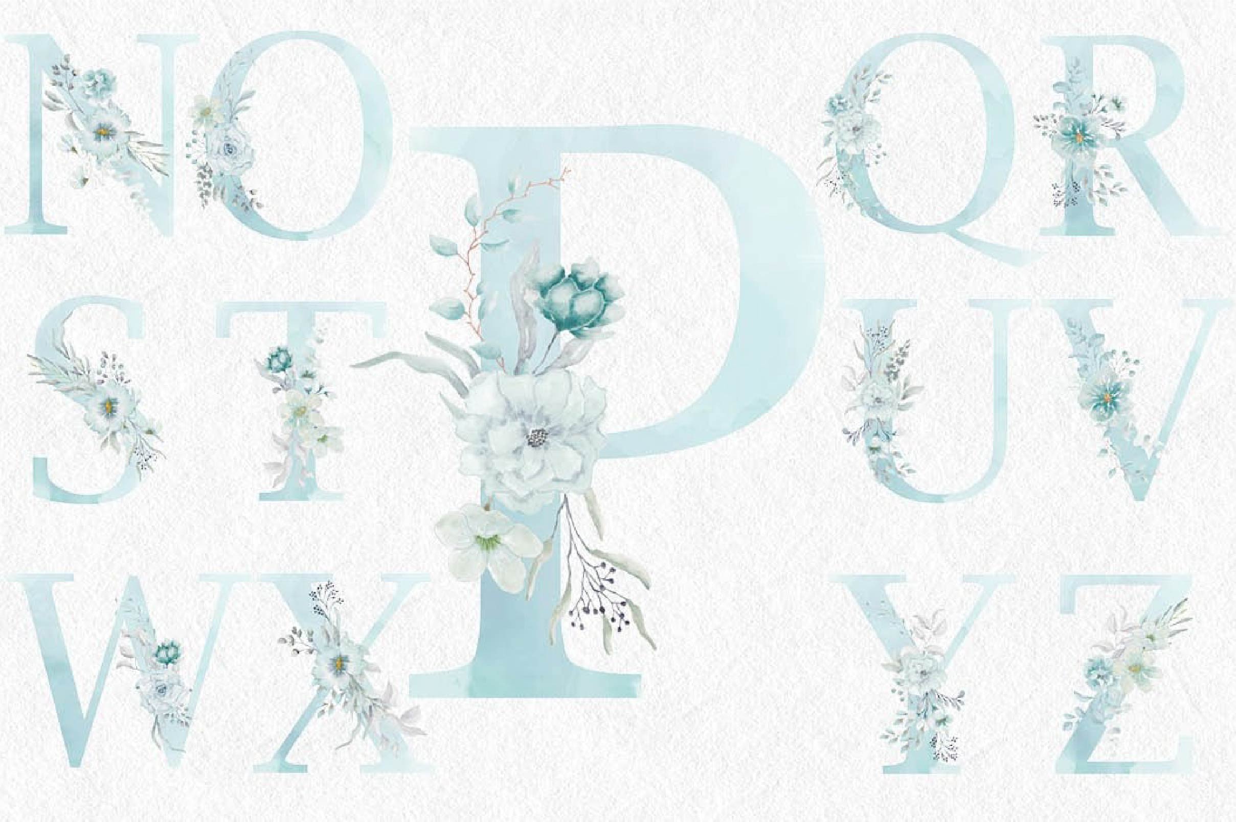 Sea Mist Alphabet Clipart Bundle - CraftNest - Digital Crafting and Art