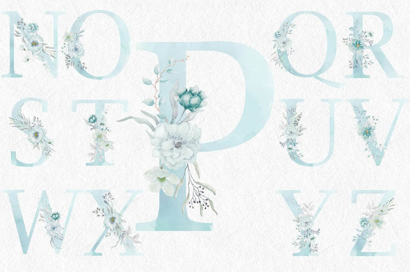 Sea Mist Alphabet Clipart Bundle - CraftNest - Digital Crafting and Art