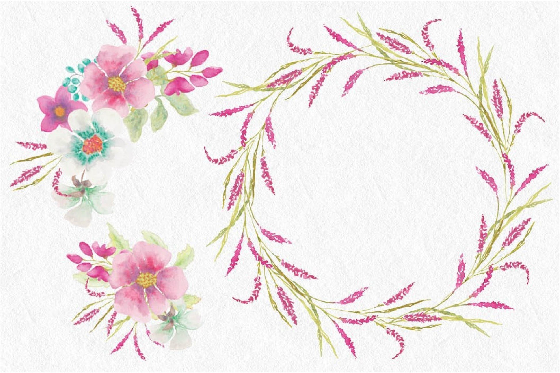 Pink Veronica Clip Art Pack Clipart Bundle - CraftNest - Digital Crafting and Art