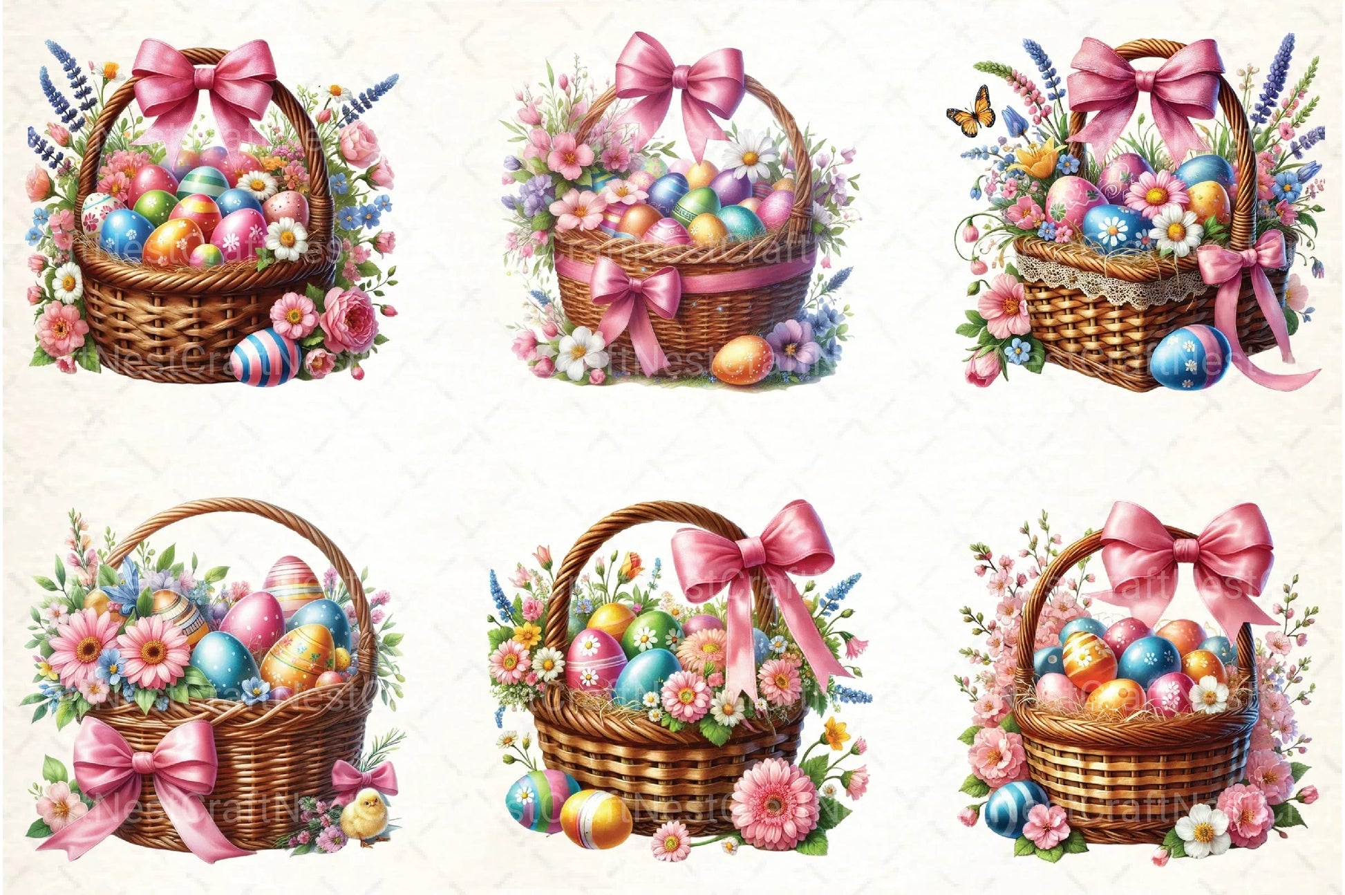 Easter Basket Clipart Bundle 99 - CraftNest - Digital Crafting and Art