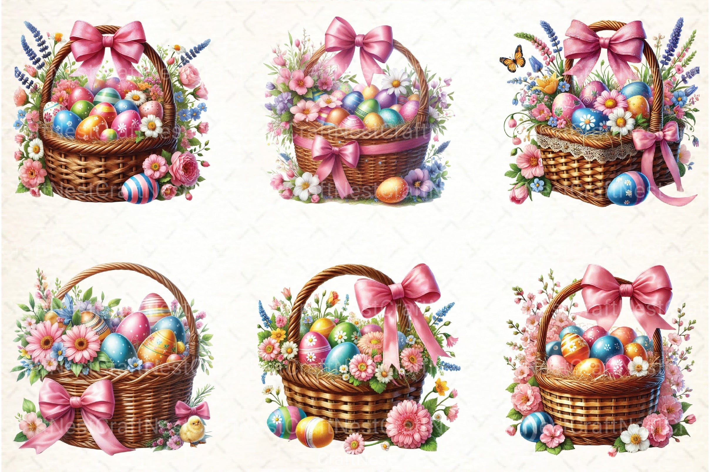 Easter Basket Clipart Bundle 99 - CraftNest - Digital Crafting and Art
