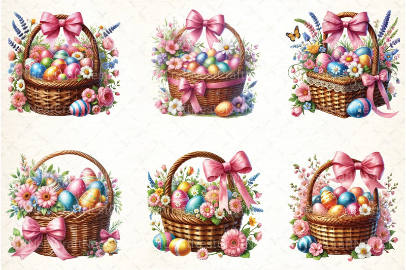 Easter Basket Clipart Bundle 99 - CraftNest - Digital Crafting and Art