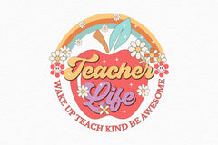 Teacher Life Wake Up Teach Kind Be Awesome Clipart Bundle - CraftNest - Digital Crafting and Art