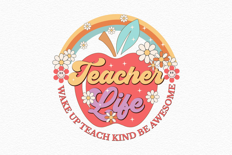 Teacher Life Wake Up Teach Kind Be Awesome Clipart Bundle - CraftNest - Digital Crafting and Art