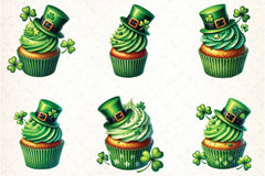 St. Patrick's Day Cupcake Clipart Bundle - CraftNest - Digital Crafting and Art