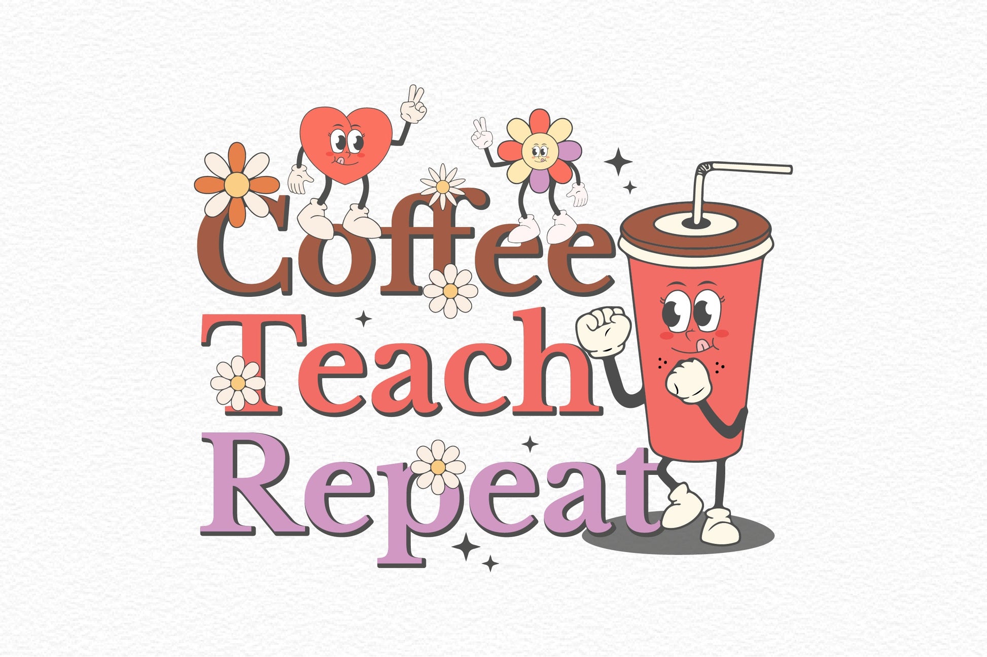 Coffee Teach Repeat Clipart Bundle - CraftNest - Digital Crafting and Art