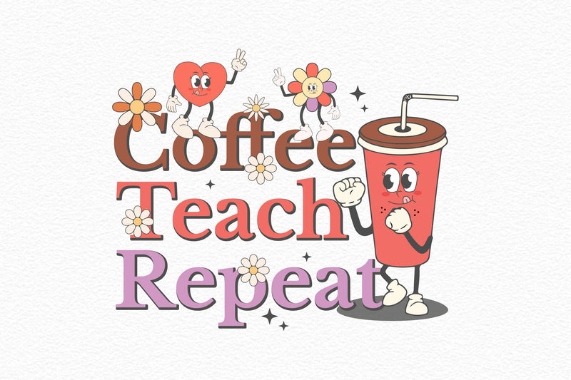 Coffee Teach Repeat Clipart Bundle - CraftNest - Digital Crafting and Art