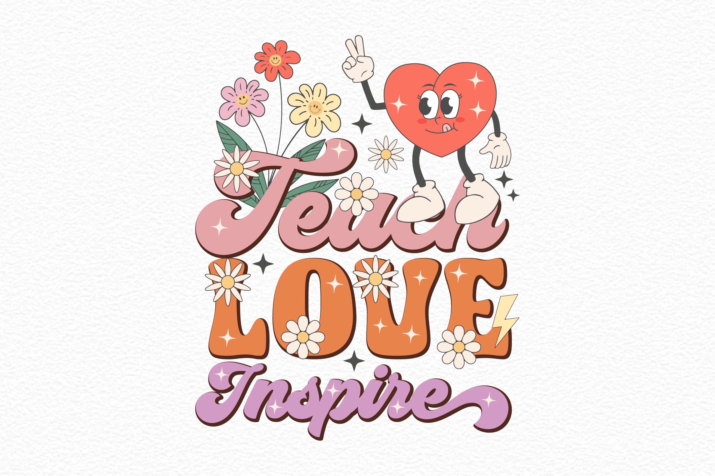 Teach Love Inspire Clipart Bundle 4 - CraftNest - Digital Crafting and Art