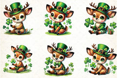 St. Patrick's Day Reindeer Clipart Bundle - CraftNest - Digital Crafting and Art