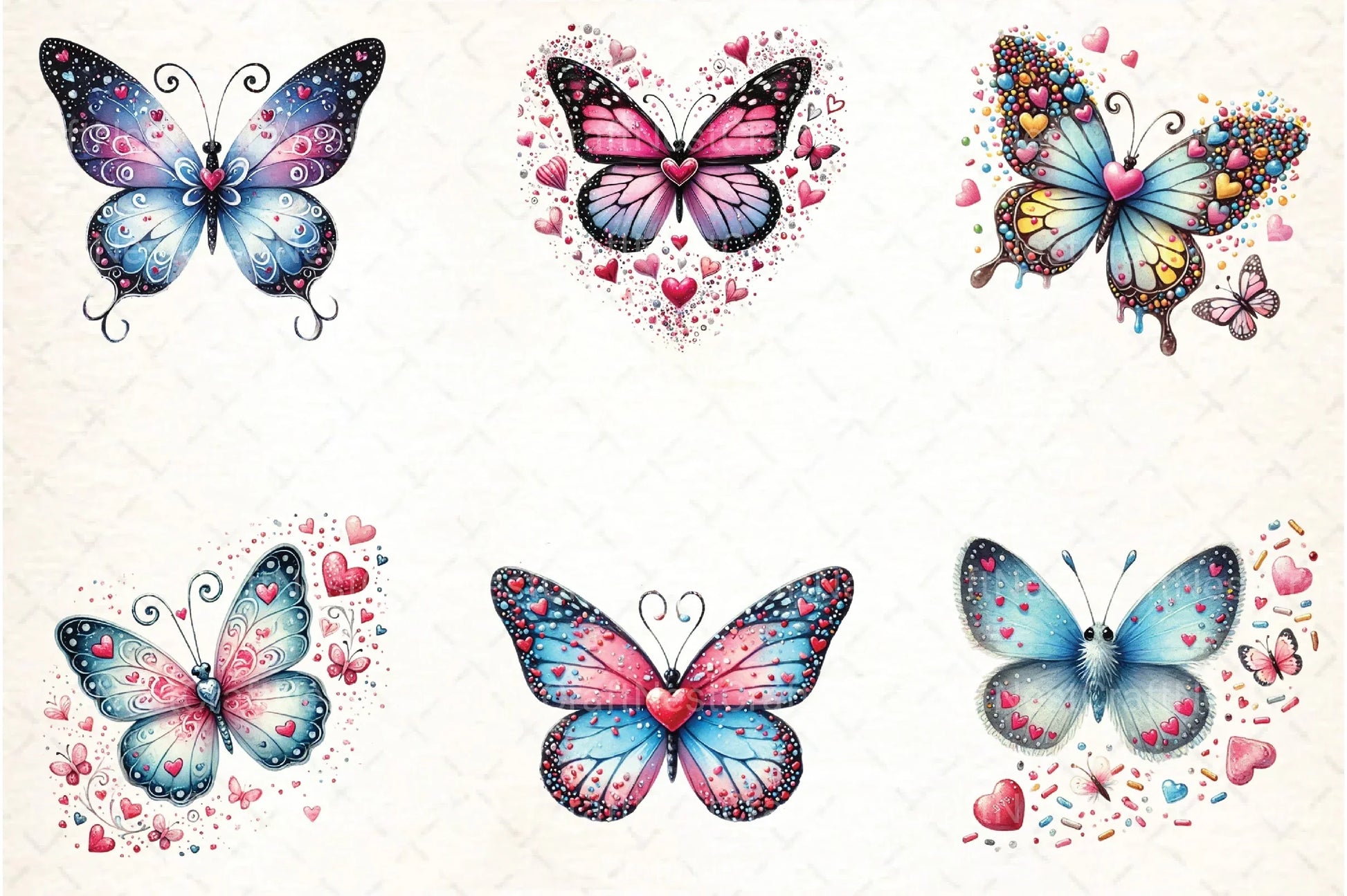 Valentine Butterfly Clipart Bundle 25 - CraftNest - Digital Crafting and Art