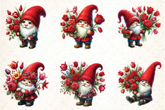 Valentine Gnome Clipart Bundle - CraftNest - Digital Crafting and Art