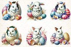 Cute Vintage Rabbit Clipart Bundle - CraftNest - Digital Crafting and Art