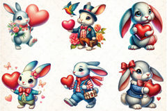 Cute Vintage Rabbit Clipart Bundle - CraftNest - Digital Crafting and Art