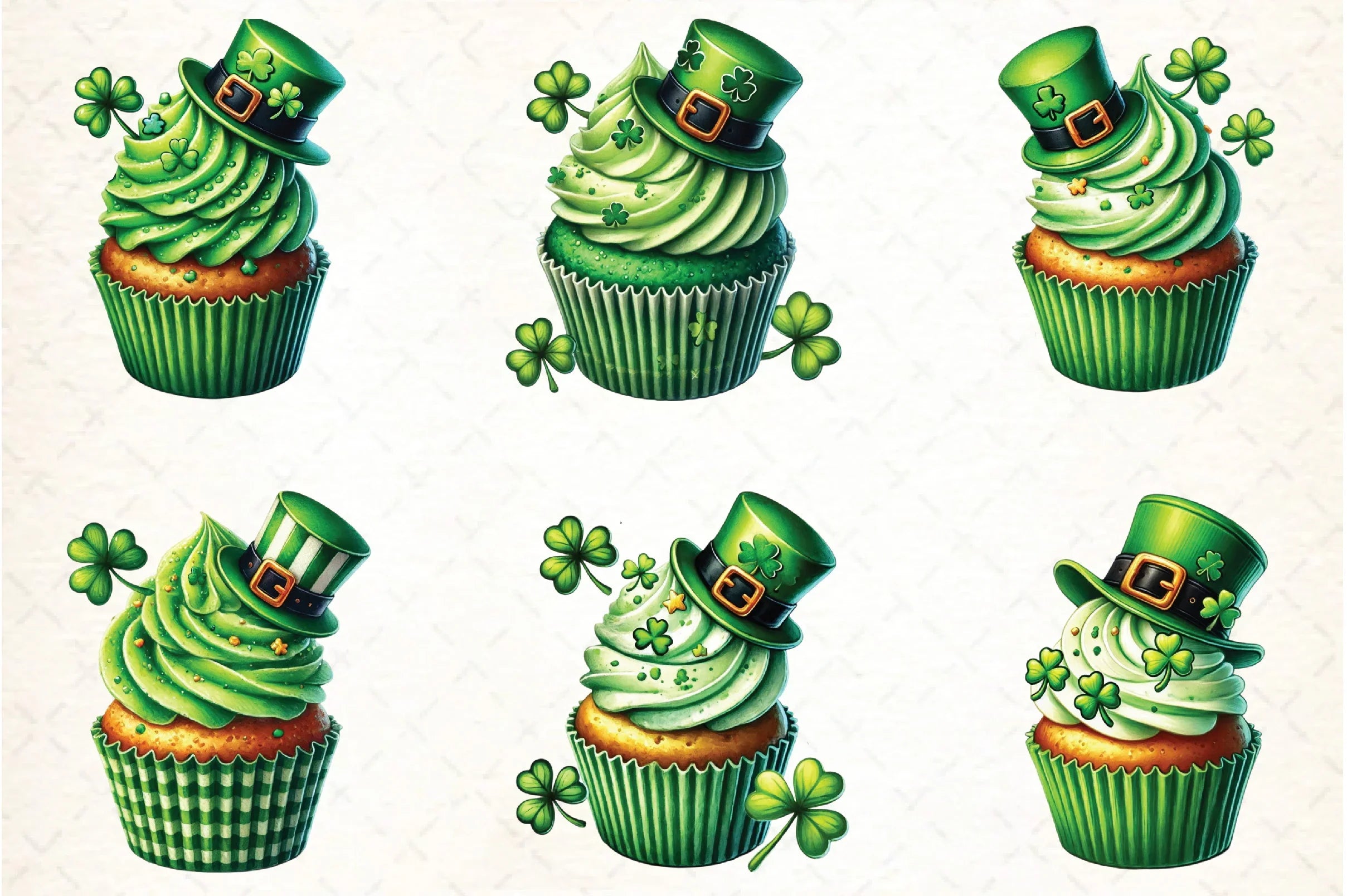 St. Patrick's Day Cupcake Clipart Bundle - CraftNest - Digital Crafting and Art