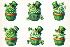 St. Patrick's Day Cupcake Clipart Bundle 1 - CraftNest - Digital Crafting and Art