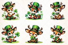St. Patrick's Day Reindeer Clipart Bundle - CraftNest - Digital Crafting and Art