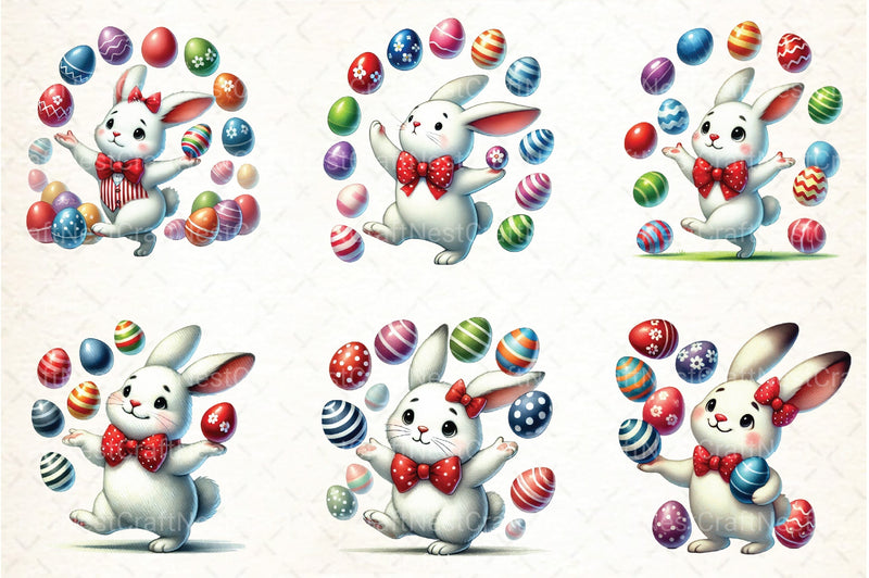 Easter Cute Bunny Clipart Bundle 2 - CraftNest - Digital Crafting and Art
