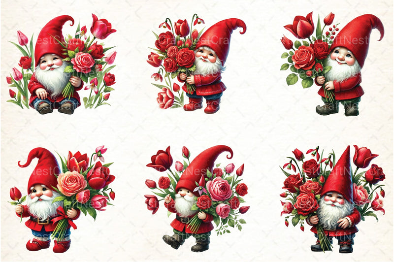 Valentine Gnome Clipart Bundle 1 - CraftNest - Digital Crafting and Art