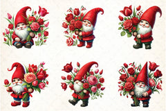 Valentine Gnome Clipart Bundle - CraftNest - Digital Crafting and Art