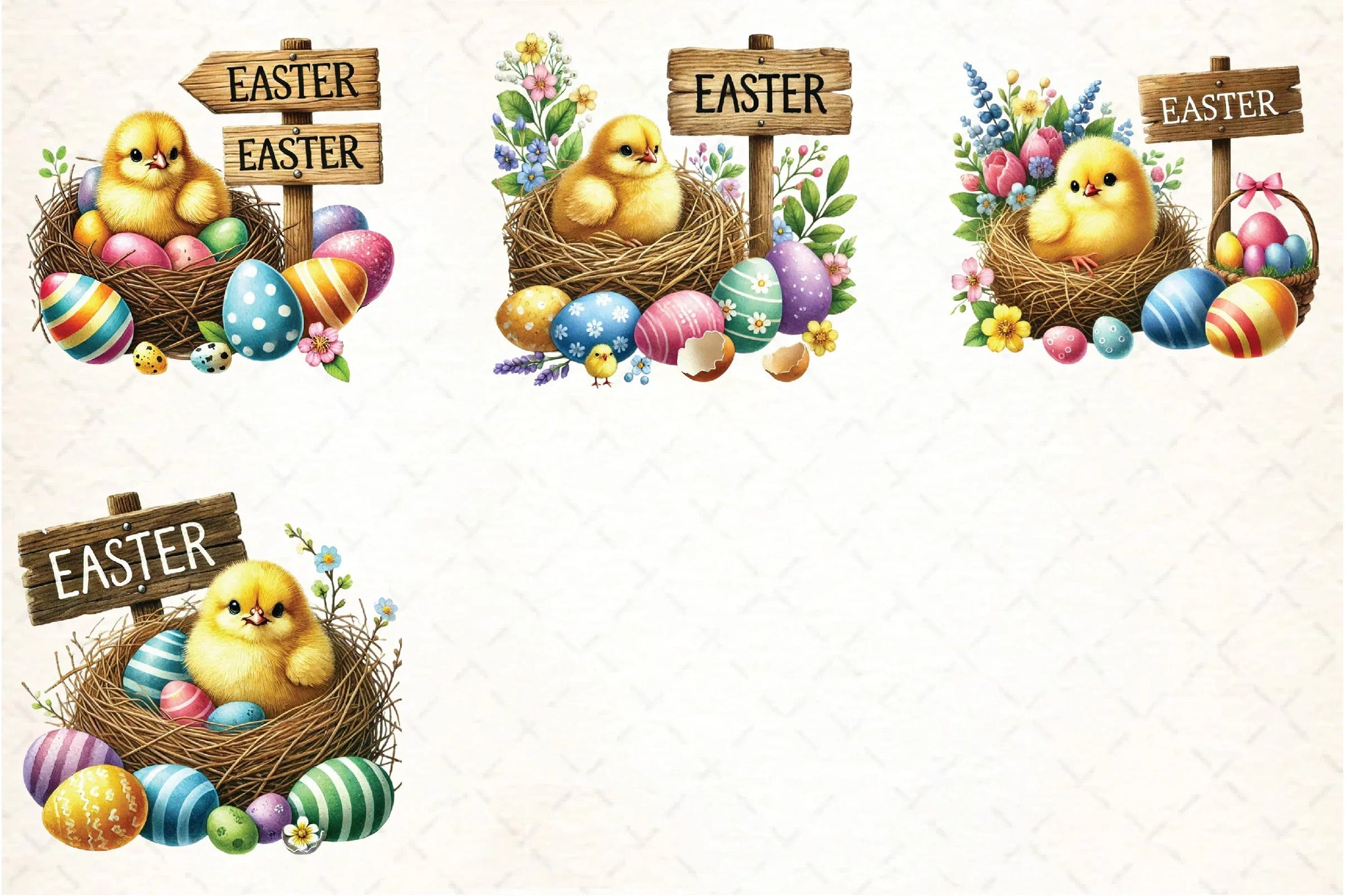 Cute Easter Chick Clipart Bundle - CraftNest - Digital Crafting and Art
