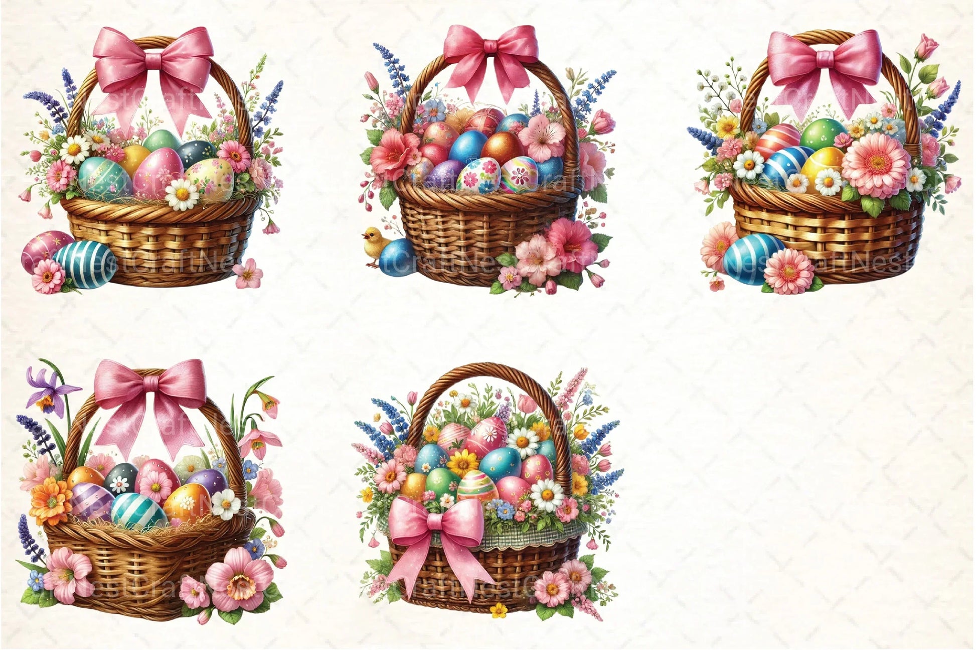 Easter Basket Clipart Bundle 99 - CraftNest - Digital Crafting and Art
