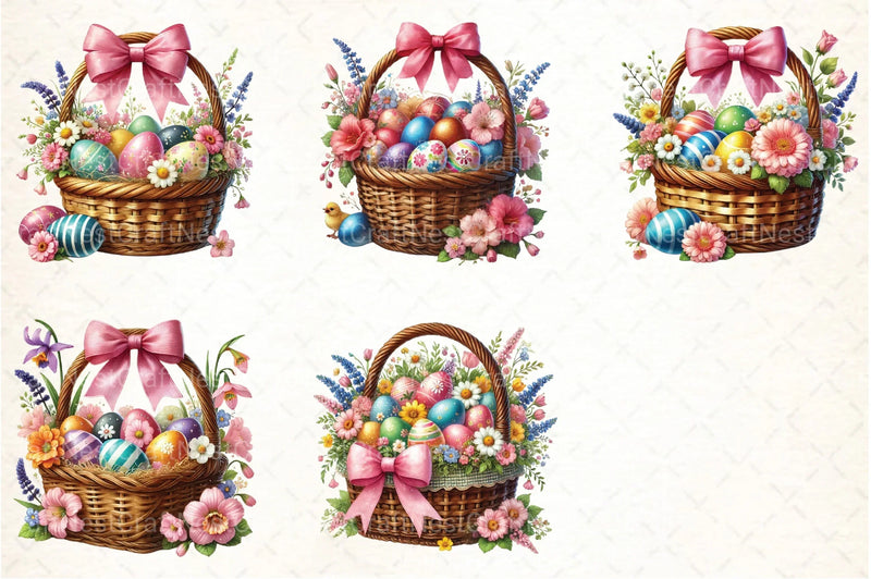 Easter Basket Clipart Bundle 99 - CraftNest - Digital Crafting and Art