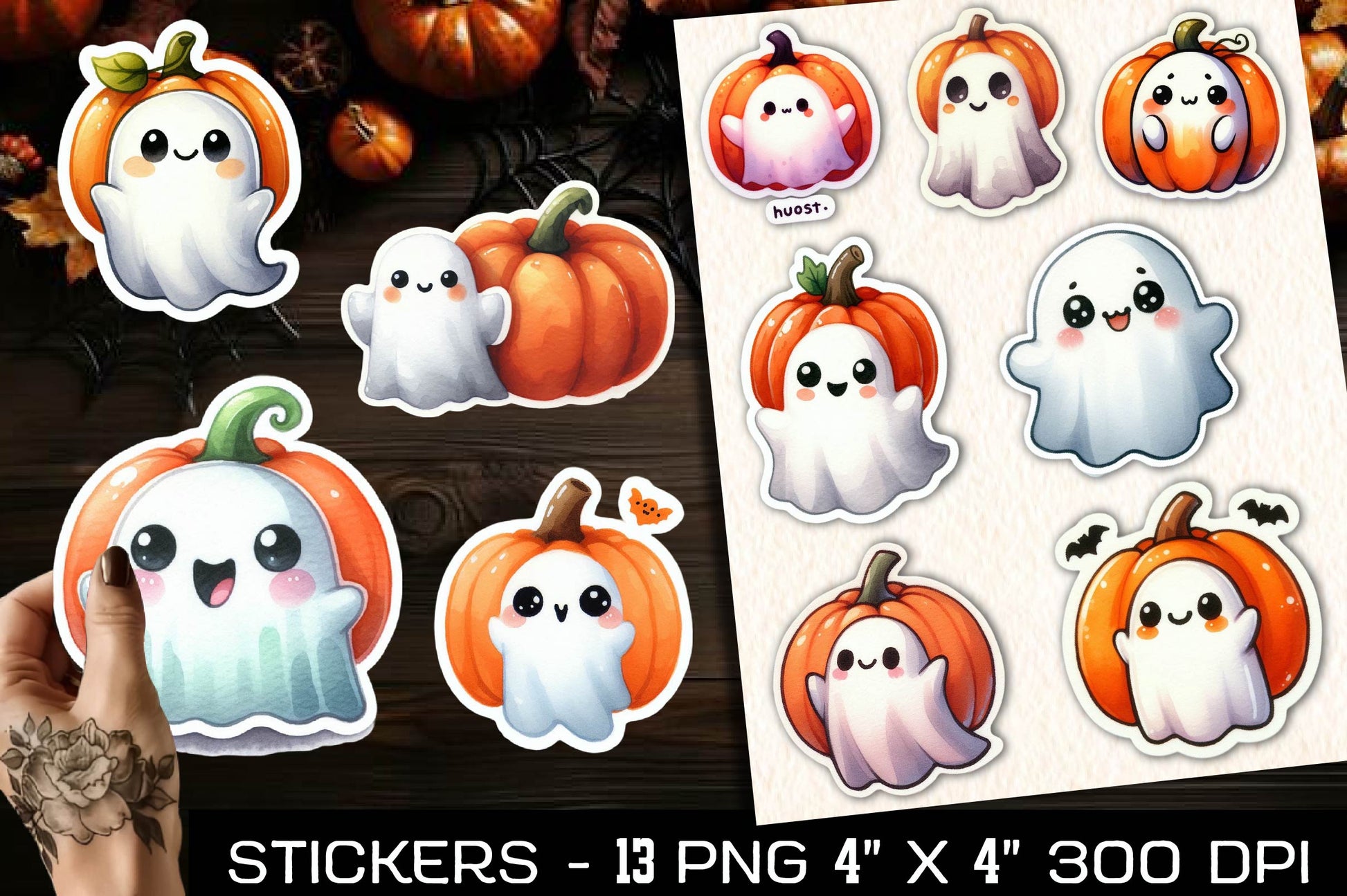 Cute Ghosts Stickers - CraftNest - Digital Crafting and Art