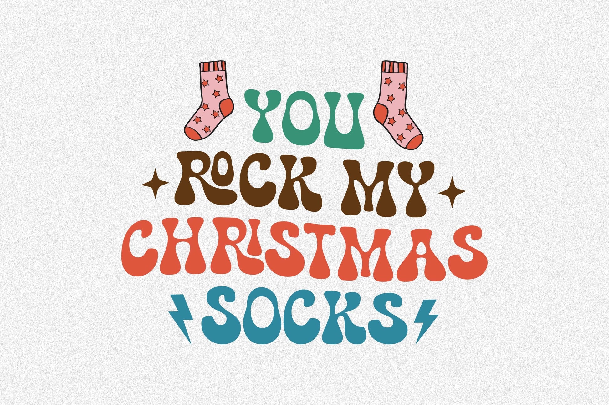 You Rock My Christmas Socks SVG Bundle 1 - CraftNest - Digital Crafting and Art