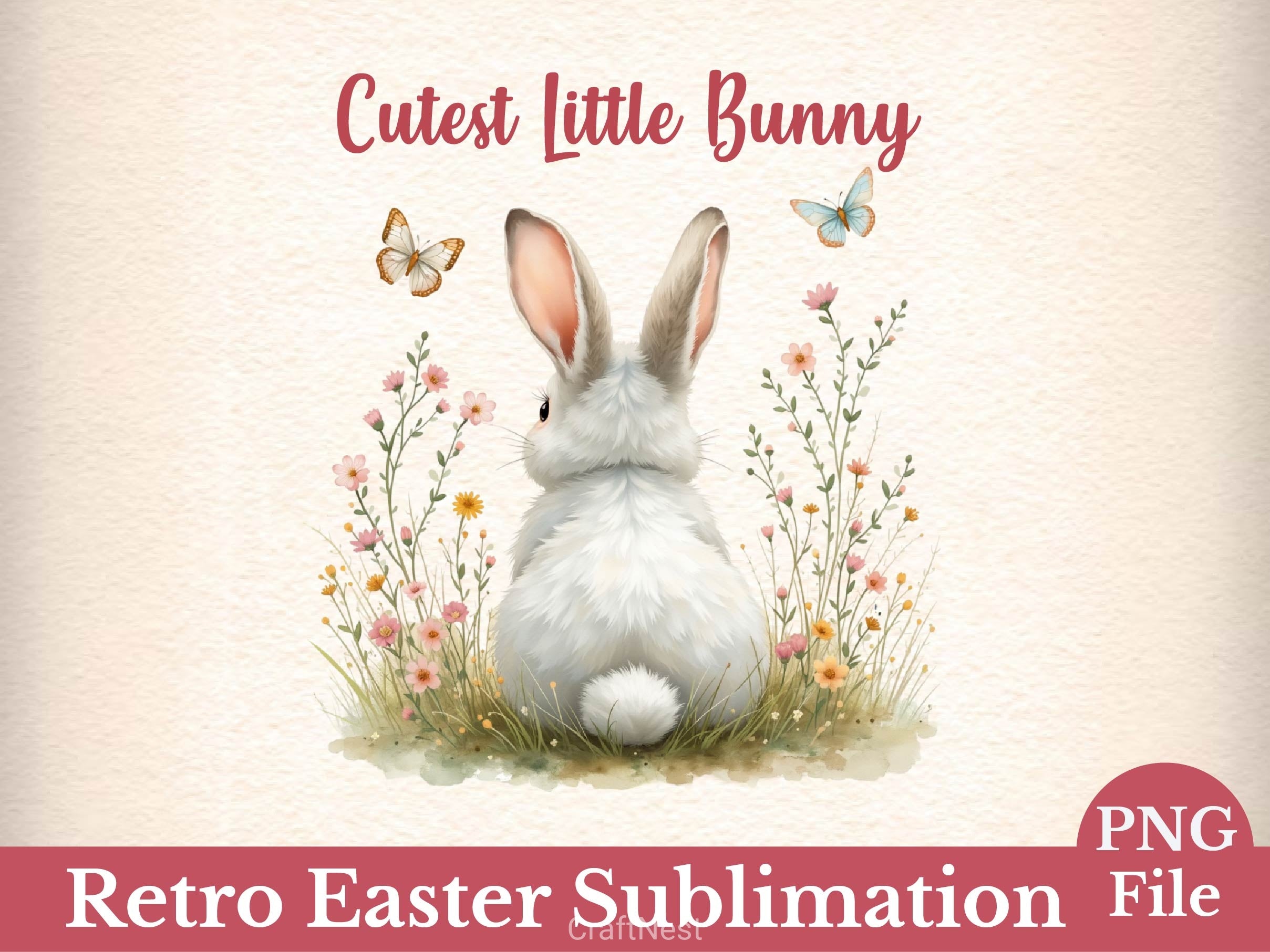 Cutest Little Bunny Floral Bunny Clipart Bundle 2 - CraftNest - Digital Crafting and Art