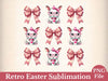 Easter Bunny Coquette Easter Bunny Clipart Bundle