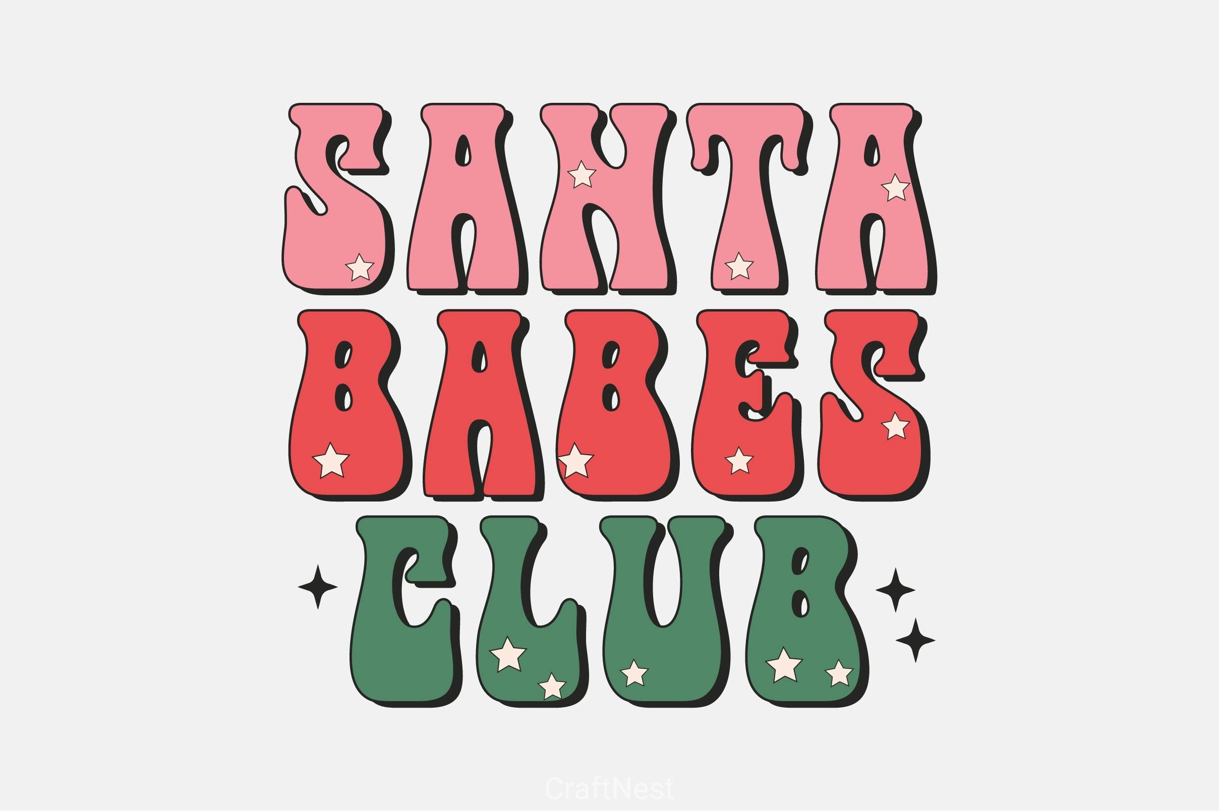 Santa Babes Club Clipart Bundle - CraftNest - Digital Crafting and Art