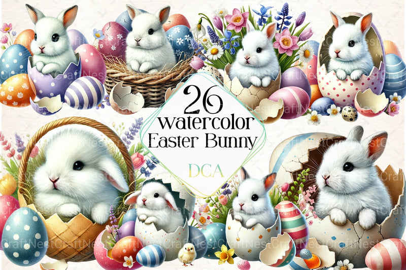 Cute Vintage Rabbit Clipart Bundle - CraftNest - Digital Crafting and Art