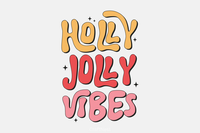 Holly Jolly Vibes Clipart Bundle 1 - CraftNest - Digital Crafting and Art