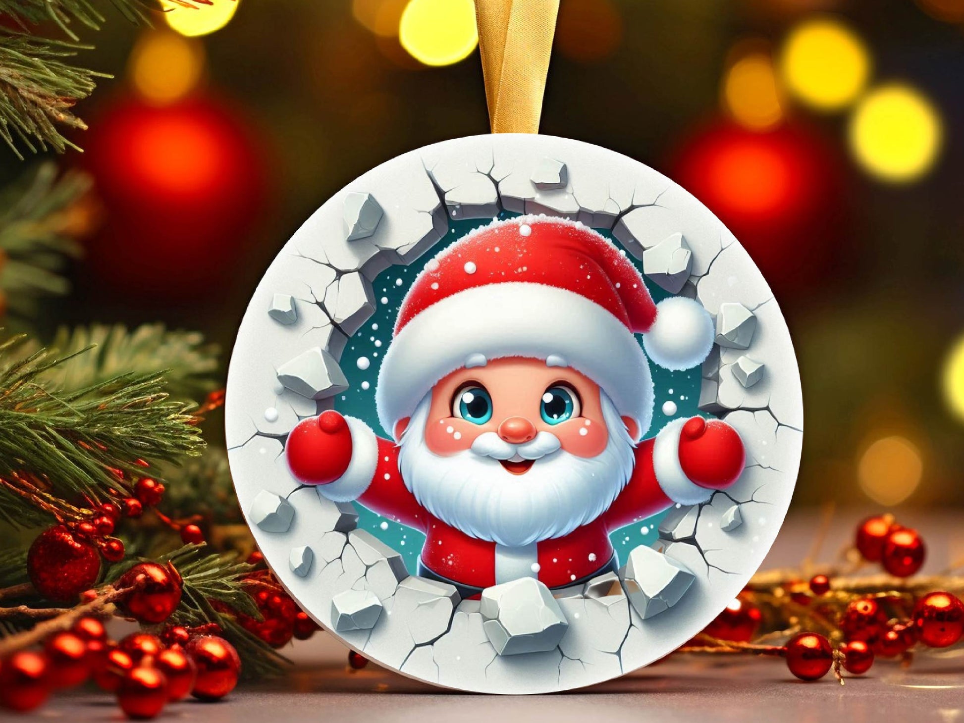 Printable 3D Christmas Ornaments Clipart Bundle 3 - CraftNest - Digital Crafting and Art