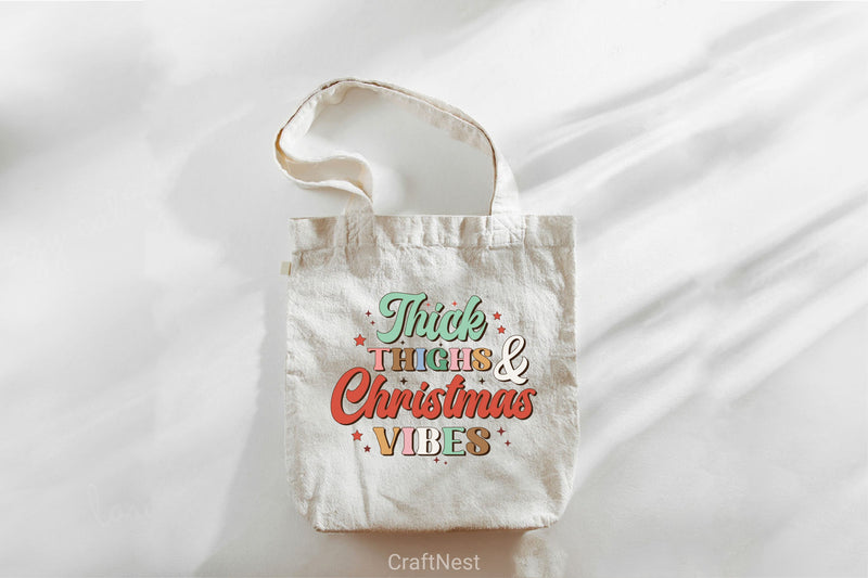 Thick Thighs & Christmas Vibes SVG Bundle - CraftNest - Digital Crafting and Art