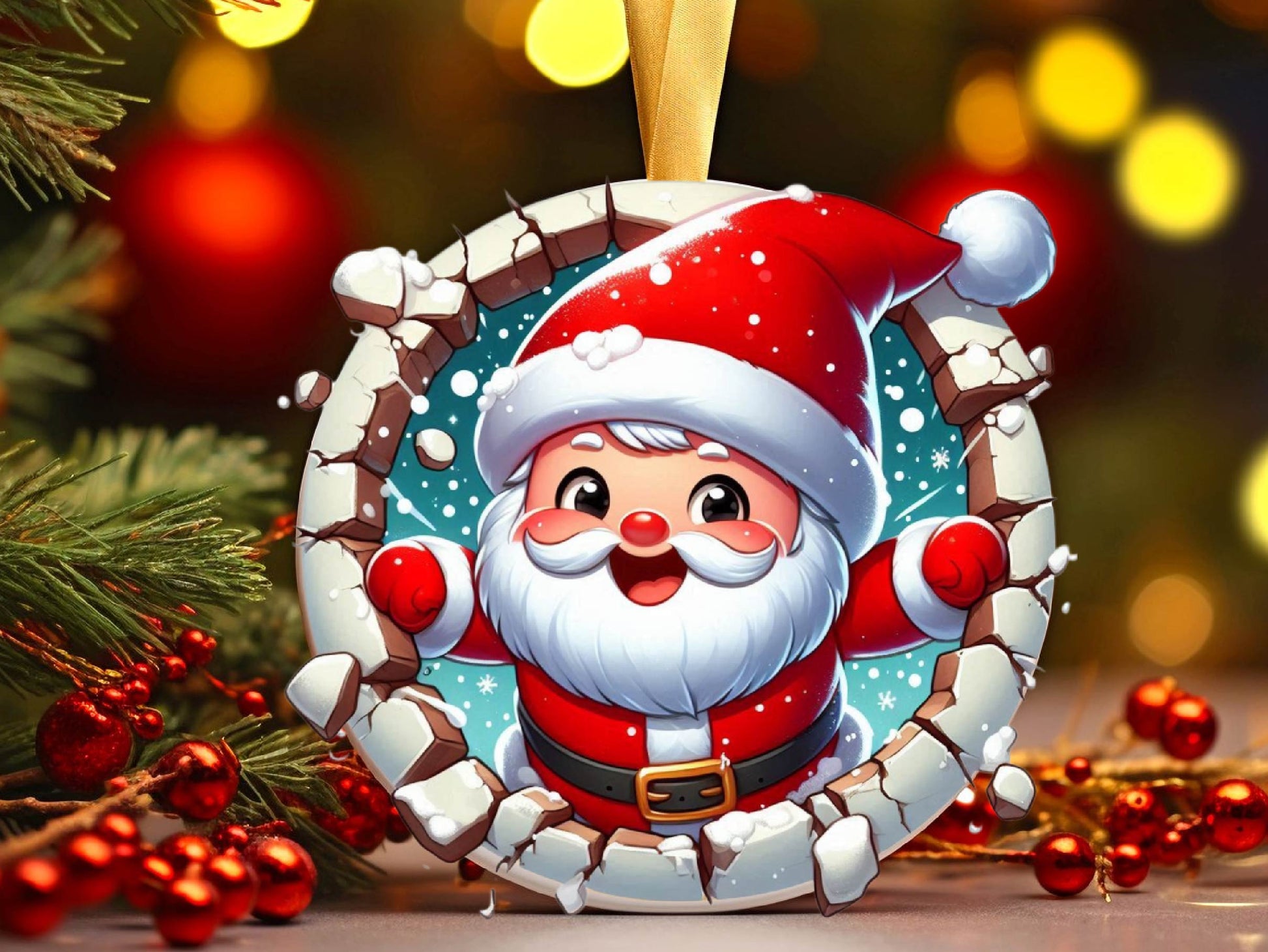 Printable 3D Christmas Ornaments Clipart Bundle 2 - CraftNest - Digital Crafting and Art