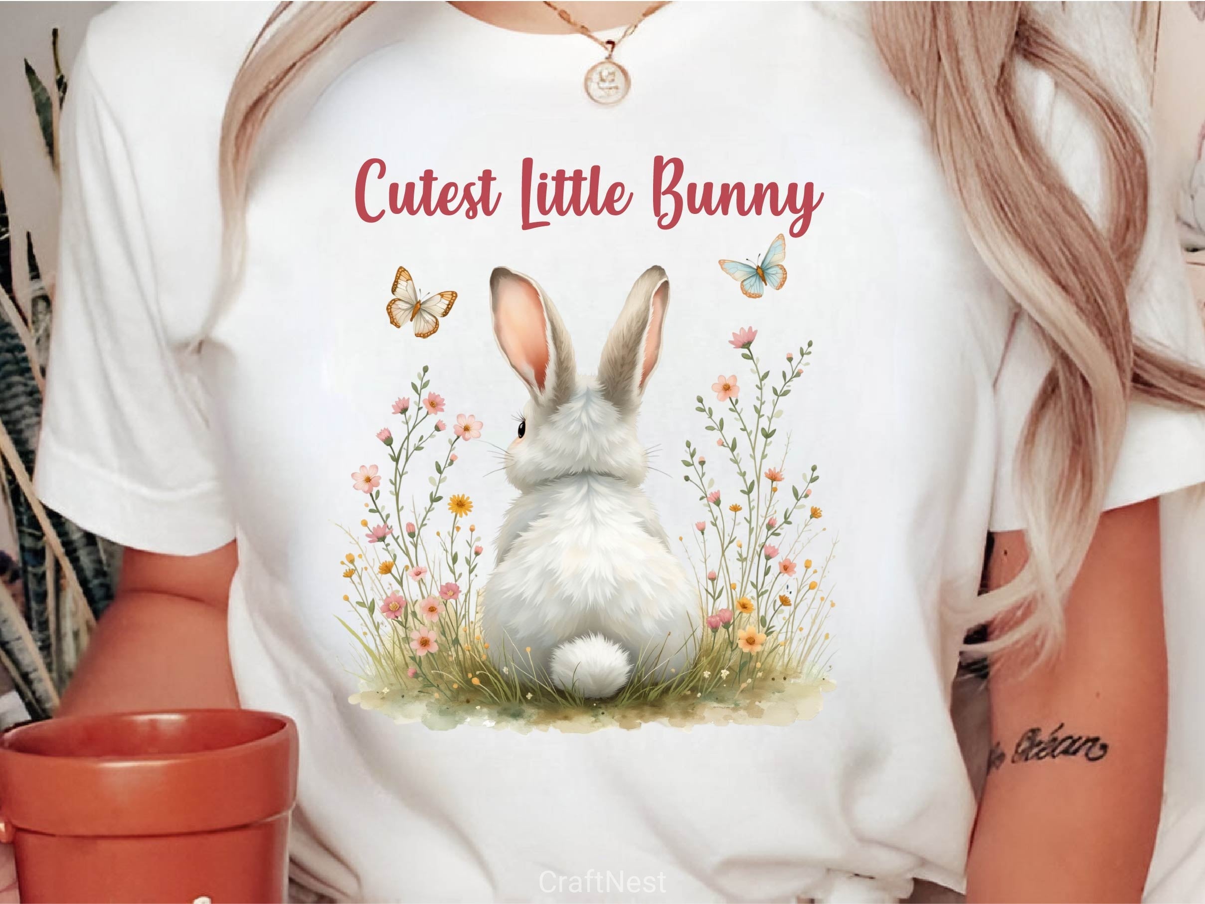 Cutest Little Bunny Floral Bunny Clipart Bundle 2 - CraftNest - Digital Crafting and Art