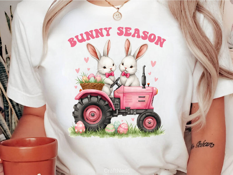 Easter Tractor Farm Tractor Clipart Bundle 3 - CraftNest - Digital Crafting and Art