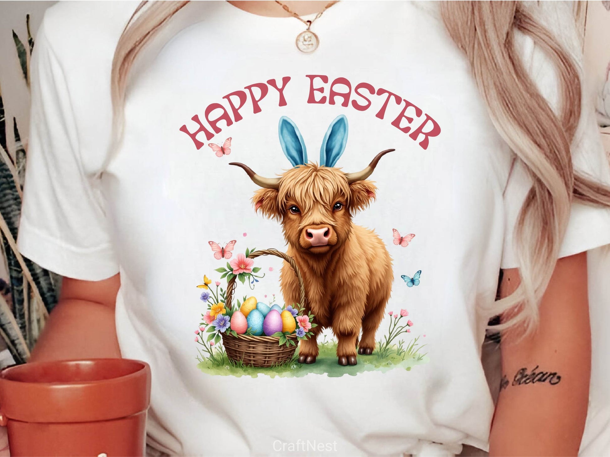 Cute Easter Highland Cow Clipart Bundle 2 - CraftNest - Digital Crafting and Art