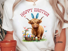 Cute Easter Highland Cow Clipart Bundle 2 - CraftNest - Digital Crafting and Art