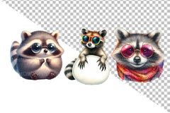 Raccoon Clipart Bundle - CraftNest - Digital Crafting and Art