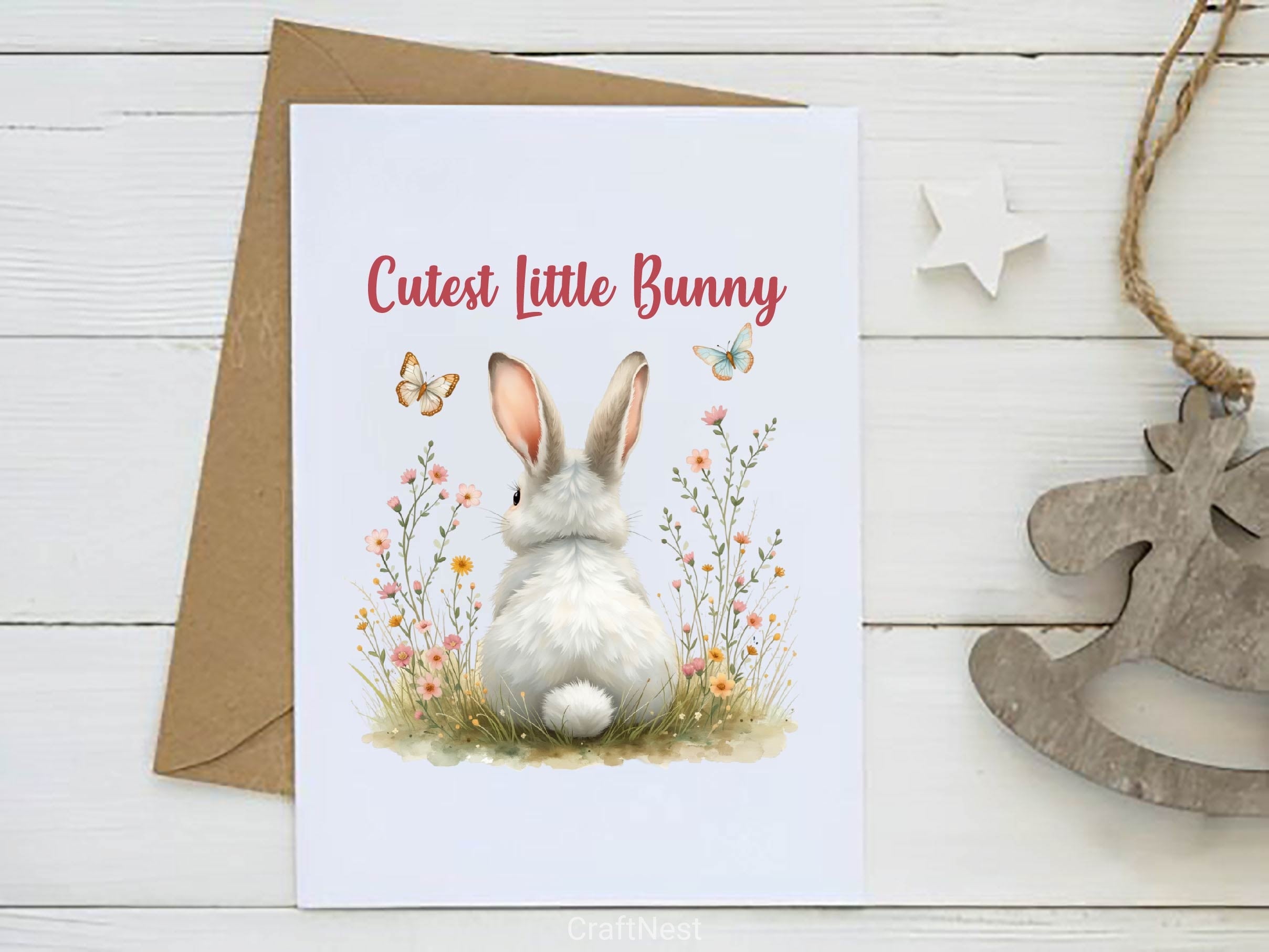 Cutest Little Bunny Floral Bunny Clipart Bundle 2 - CraftNest - Digital Crafting and Art