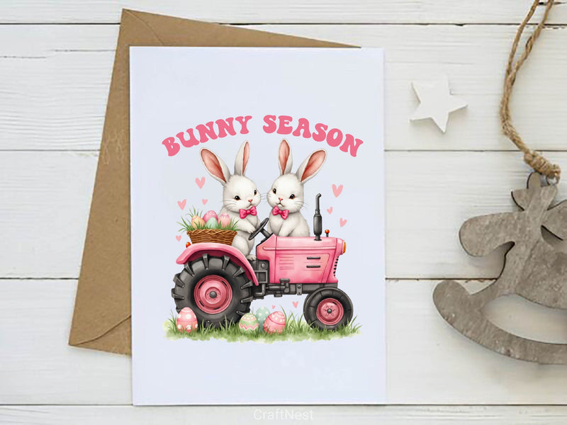 Easter Tractor Farm Tractor Clipart Bundle 3 - CraftNest - Digital Crafting and Art