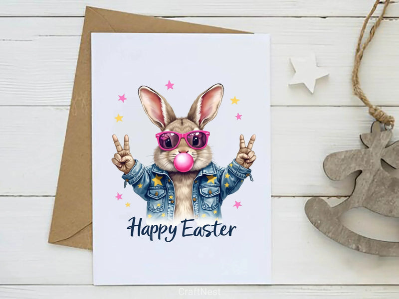 Happy Easter Rabbit Clipart Bundle 2 - CraftNest - Digital Crafting and Art