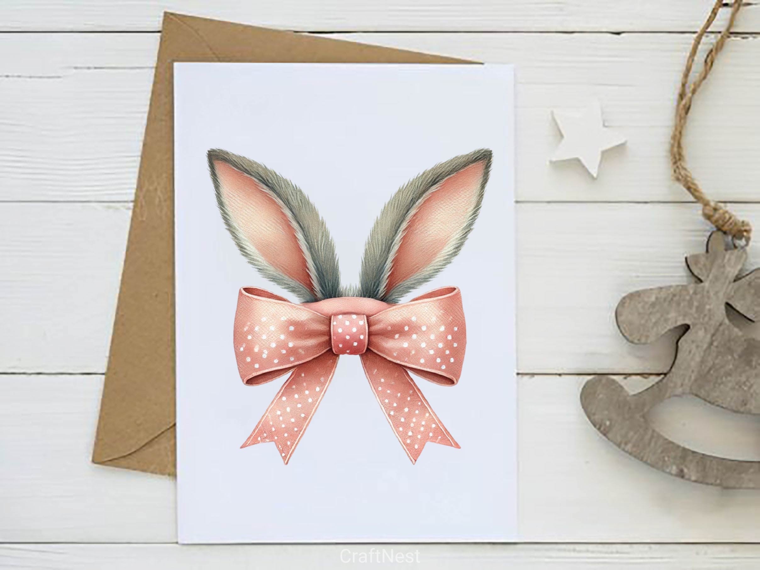 Coquette Bunny Easter Bunny Clipart Bundle 4 - CraftNest - Digital Crafting and Art