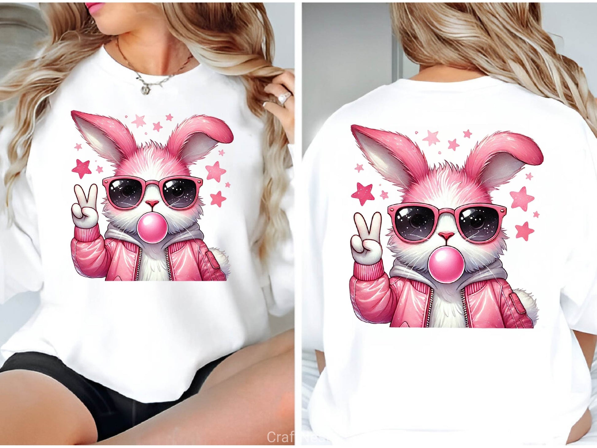 Coquette Bunny Easter Bunny Clipart Bundle 6 - CraftNest - Digital Crafting and Art