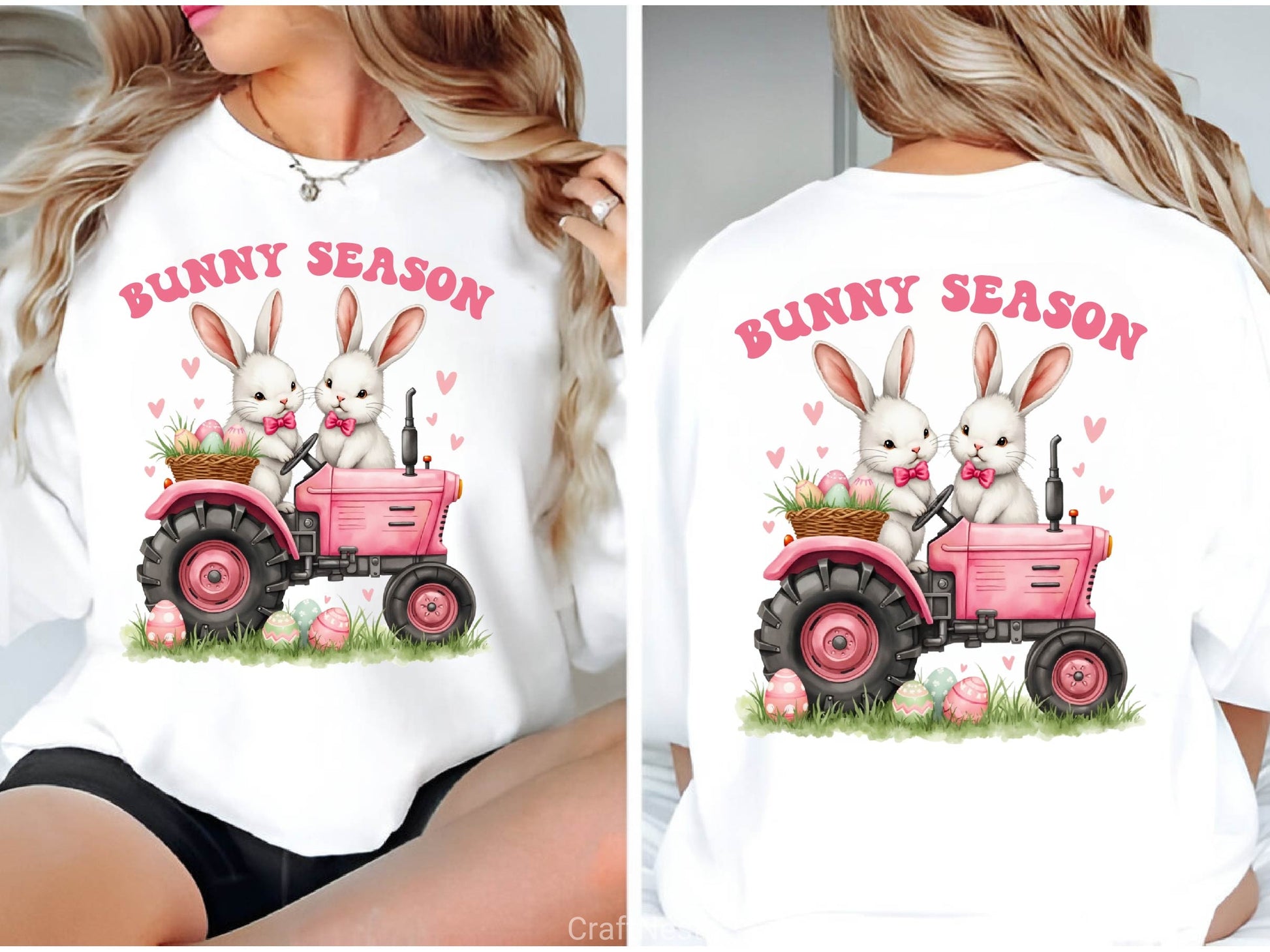 Easter Tractor Farm Tractor Clipart Bundle 3 - CraftNest - Digital Crafting and Art